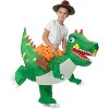 Dinosaur Inflatable Suit for Boys Girls, Inflatable Dinosaur Costume for Kids, Inflatable Costume Dinosaur Riding T-Rex Inflatable, Green - 3 of 4