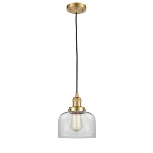 Bell - 1 Light Cord Hung Mini Pendant In Industrial Style-10 Inches Tall and 8 Inches Wide - 1 of 1