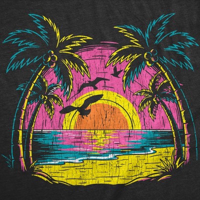 Мужские футболки Crazy Dog T-Shirts, Inc. Mens Funny T Shirts Neon Shore Awesome Vacation Graphic Novelty Beach Tee For Men - Crazy Dog Men's T Shirt For Summer Vacation Black M — фото 2