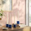 4pk Bubble Glass Taper Candle Holder Cobalt - Room Essentials™ - image 2 of 3