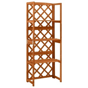 vidaXL Trellis Garden Trellis for Climbing Plants with Shelves Solid Wood Fir - 1 of 4