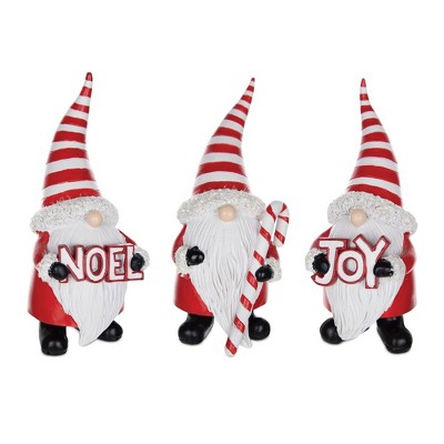 Melrose Santa Gnome Figurine (Set of 3)