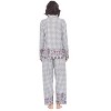 Casual Nights Women's Long Sleeve Rayon Button Down Pajama Set - 3 of 4