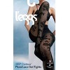 L'eggs Women's 360 Contour Floral Lace Dot Tights - Black - 2 of 3