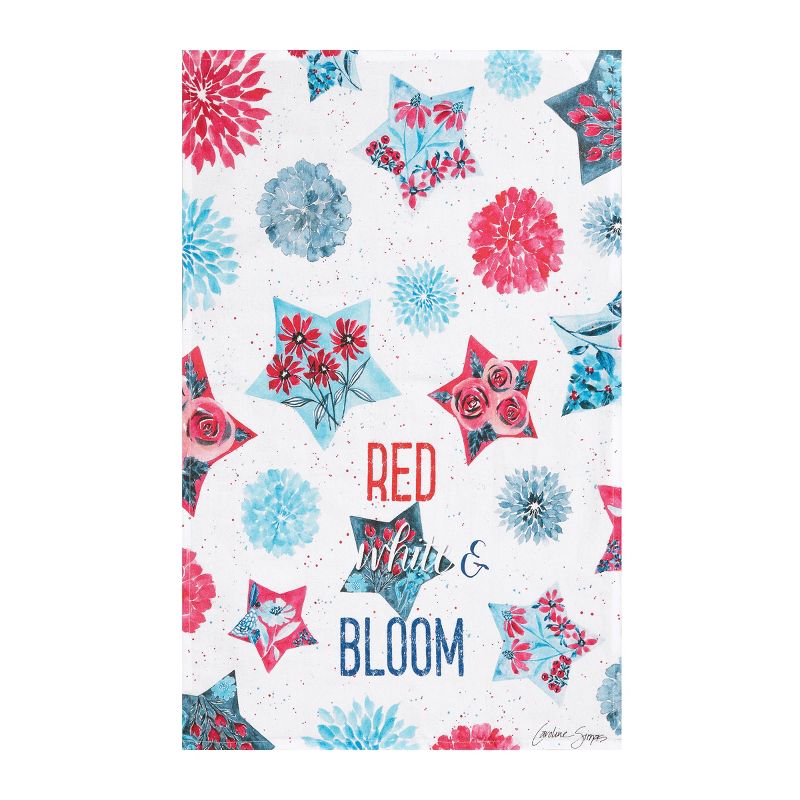 C&F Home Red, White & Bloom 4th of July Printed Flour Sack Kitchen Towel Patriotic Dishtowel Decoration, 1 of 3