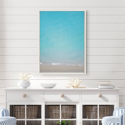 Sylvie Postiano 7 Framed Canvas Beachscape Wall Art
