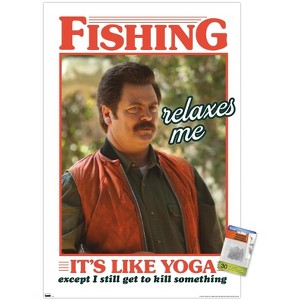 Trends International Parks and Recreation - Ron Swanson Fishing Unframed Wall Poster Prints - 1 of 4