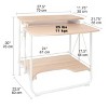 Calico Designs Stow Away Folding Desk with Shelves: 10-Year Warranty, Laminate Surface, Steel Frame - 3 of 4
