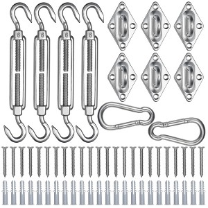 Yescom Triangle Sun Shade Sail Hardware Kit 6" 304 Anti-Rust Stainless Steel M6 Accessory for Outdoor Cover Canopy - 1 of 4