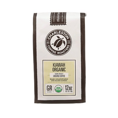 Charleston Coffee Roasters Kiawah Organic Ground Dark Roast Coffee ...