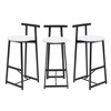 CAVINAS Modern Bar Stools Set of 3,Counter Height Bar Chairs with Ergonomic Back & Footrest,Armless Chairs for Kitchen Island,Cafe,Dining Room - 2 of 4