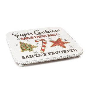 Santa’s Favorite Cookie Plate Pedestal – 1.5"H Holiday Tabletop Display for Indoor Use By Melrose - 1 of 3