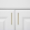 Attop Modern Square Cabinet Pull Handle, 5.39-inch Length (5-inch Hole Center), Golden Champagne, 10-pack - 3 of 4