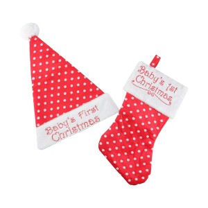 Northlight Pink and White Santa's Little Helper Toddler Santa Hat Christmas Costume Accessory - One Size - 1 of 1