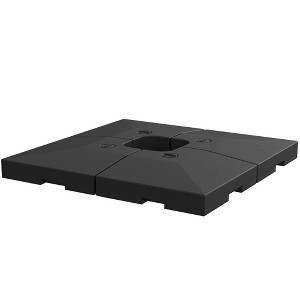 Okak Cantilever Umbrella Base for 176 lbs Capacity Water or 264 lbs Capacity Sand, Outdoor Umbrella Stand, Patio Umbrella Base for Home, Black - 1 of 4