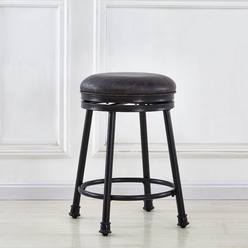 24&#34; Claire Swivel Counter Height Barstool Gray - Steve Silver, 3 of 5
