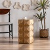CAVINAS Coffee Table, Wooden Coffee Table with Relief Design, Modern Tea Table for Living Room, Office, Bedroom - 3 of 4