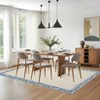 Washable Modern Floral Living Room Rugs, Soft Non Slip Bordered Bedroom Carpet, Ultra Thin Foldable Accent Mat for Dining Room - 4 of 4