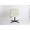 DOMETOUR Cross-Legged Chair Armless Swivel Home Office Chair No Wheels - 2 of 4