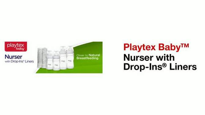 Playtex Baby Drop-Ins Liners For Playtex Baby Nurser Bottles 4oz - 50ct, 2 of 8, play video
