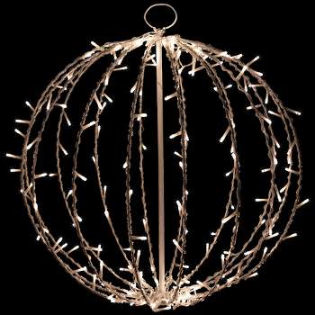 Northlight 23" LED Lighted Christmas Hanging Sphere Decoration – Warm White Lights