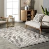 Nuloom Lili Striped 5x8 Indoor Area Rug for Living Room Bedroom Dining Room Kitchen, Grey/Ivory - 2 of 4