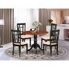 Retro Kitchen Table Set with 4 Chairs - Dining Room Table & Chairs Wood Set - 2 of 4