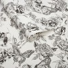 Skull Roses Black and White Floral Animals Paste the Wall Wallpaper - 3 of 4
