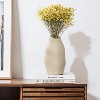 LuxenHome Ivory White Ceramic Modern Tall Vase Off-White - 2 of 4