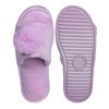 Roxoni Girl's Lovely Velvet Pom-pom Open Toe Kids House Slides Slipper - 3 of 4