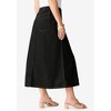 Roaman's Women's Plus Size Petite Complete Cotton A-Line Skirt - 4 of 4
