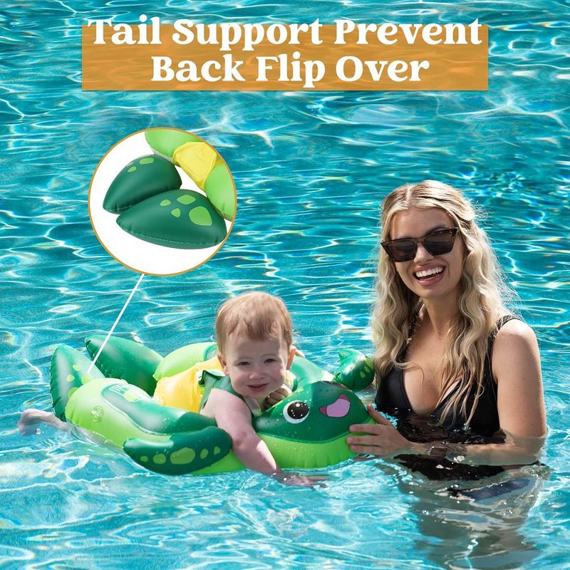 Baby Swimming Floats with Removable Sun Canopy, Inflatable Baby Pool Float, 2 of 9