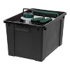 IRIS 4pk Remington 78qt Heavy Duty Plastic Storage Totes Bin with Lid Black: Portable Lidded Utility Tubs - 3 of 4