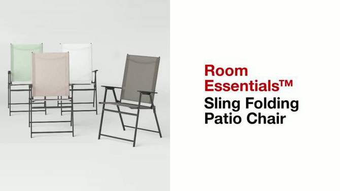 Sling Folding Patio Chair - Room Essentials™, 2 of 10, play video