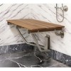 HomeRoots 32" Premium Wall Mount Teak Shower Bench - 2 of 4