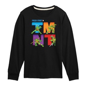 Boys' - Teenage Mutant Ninja Turtles - Press Start Grid Long Sleeve Graphic T-Shirt - 1 of 4