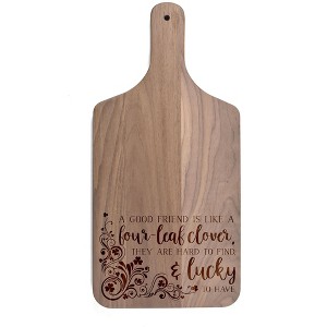 Creative Products Good Friends are Lucky to Have 8 x 17 Walnut Paddle Cutting Board - 1 of 1