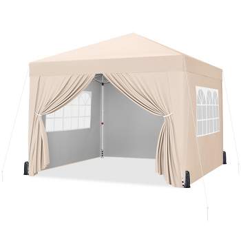 Yaheetech 10x10ft Pop-up Canopy with Sandbags and Wheeled Carry Bag