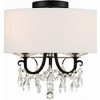 Crystorama Lighting Othello 3 - Light Semi-Flush Mount in  Matte Black - 4 of 4