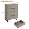 Tall 4-Drawer Dresser, Freestanding Vertical Storage Cabinet for Bedroom, Closet, Living Room, Hallway, or Entryway - 2 of 4
