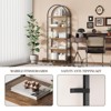 EcoSummer 5-Tier Arched Bookcase 71" Freestanding Open Display Bookshelf, Metal Frame High Book Shelves for Bedrooms, Living Rooms, Offices, Brown - 4 of 4