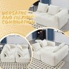 NicBex Modern Chenille Loveseat Sofa with Left Arm & Removable Pillows,Minimalist Comfy 2-Seater Sofa for Living Room,Bedroom - 4 of 4