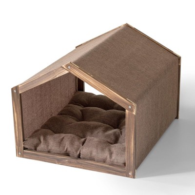 Polyester Indoor Dog House, Soft & Foldable Pet Shelter ¨C Brown, Medium (20¨C50 lbs), 16.5"H x 23.6"W x 19.6"D