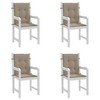 vidaXL Lowback Chair Cushion Set of 4 Taupe Oxford fabric (100% polyester) - 4 of 4