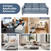 VYNXARIA 1+2+3-Seat Gray Velvet Sectional Sofa,Stylish & Comfortable for Living Room, Bedroom, Office, Small Spaces - 4 of 4