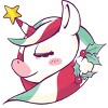 Boy's Design By Humans Striped Christmas Unicorn By rasok T-Shirt - 2 of 3
