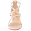 Allegra K Women's Breezy Glitter Opened Toe Crisscross Strap Chunky Sandals - 2 of 4