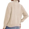Women's Mock Neck Sweater Soft Winter Knit Top with Lantern Sleeves Premium Quality Fall/Winter Fashion - 3 of 4