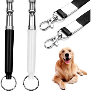 2 Pack Dog Whistle, Adjustable Ultrasonic Silent Dog Whistle, Professional Recall Dog Training Whistles - 1 of 4