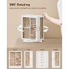 360° Rotating Jewelry Box with 7 Drawers, Glass Window, Dustproof & Moisture-resistant Design - 4 of 4